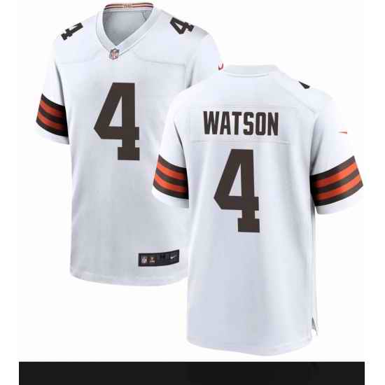 Men Nike Cleveland Browns 4 Deshaun Watson White Vapor Limited NFL Jersey